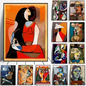 Pablo Picasso Famous Artwork Collection Poster Canvas Painting Abstract Vintage Wall Art For Gallery Living Room Home Decor