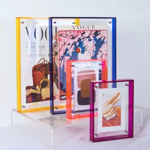 Floating Picture Frame Acrylic Frames for Wall Mounted Tabletop Standing Decorative Photo Frames Neon Translucent Hanging Frame