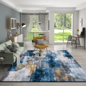Ins Modern Abstract Style Living Room Large Area Carpet Decoration Bedroom Non-slip Washable Rug Soft Fluffy Office Seat Mat