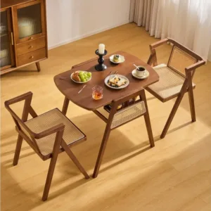 Balcony tea table and chair combination casual rattan chair one table and two chairs small tea table outdoor three-piece set