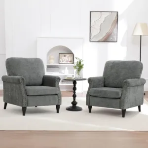 Chair Set of 2 for Living Room Modern Mid Century Reading Chair Armchair High Back Upholstered Armchair with, Customized