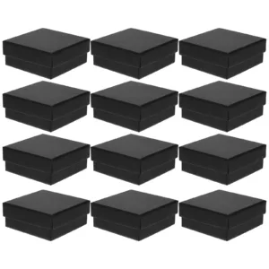 12pcs Cardboard Jewelry Boxes Earrings Rings Necklace Bracelet Storage Case Reusable Gift Packaging Boxes Reusable Organizer