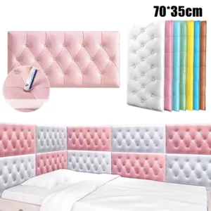 Anti-collision Foam Bedside Sticker Self-adhesive Thicken Soft Wall Mat Pad Children's Room Wallpaper 3D Wall Stickers Cushion