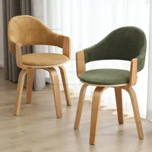 Nordic Wooden Dining Chairs Kitchen Modern Comfortable Bedroom Dining Chairs Minimalist Design Home Furniture Silla Comedor FYDC