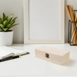 Wooden Tarot Card Holder Box Decorative Keepsake Chest Jewelry Organizer Storage Case Rectangle Trinket Photo Memory Divination