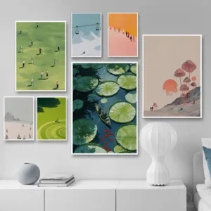 Abstract Minimalist Character Scene Art Posters Canvas Printing Lounge Gym Home Living Room Office Wall Decoration Painting