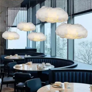 Nordic DIY Cloud Pendant Light, Creative LED Hanging Chandelier for Bedroom, Kids Room & Artistic Home Decor