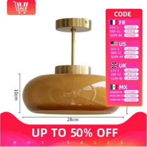 Vintage Glass Pendant Chandelier Balcony Bedroom Study Modest Ceiling Lamps for Room Led Lights Indoor Kitchen Home-appliance