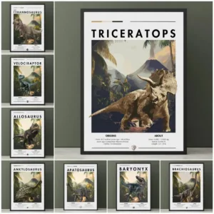 Spinosaurus Wall Art Carnotaurus Dinosaur Poster Cretaceous Period Carnivorous Dinosaur Prehistoric Poster Baryonyx Wall Art