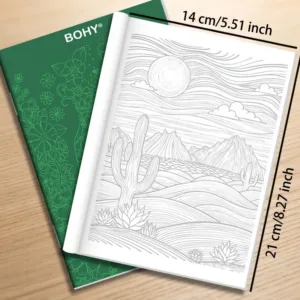 1 Zen Inspired Line Drawing Adult Decompression Graffiti Coloring Album, Totaling 24 Pages, A5 Size, Art Line Copying Practice