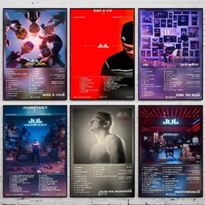 Rapper J-Jul D&P A Vie Poster Gallery Prints Self Adhesive Home Decor Decoration Wall Decals Living Room Sticker