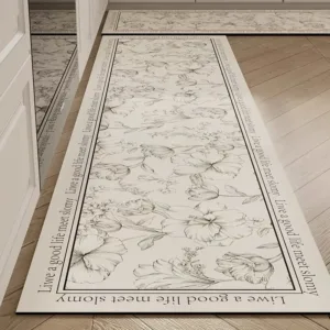 VIKAMA American Light Luxury Kitchen Special Diatom Mud Mat Absorbent, Dirt Resistant, Non-Slip Mat Home Long Foot Mat