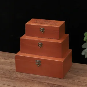 High Quality Storage Box For Gift Packaging Gorgeous Style Vintage Wood Color