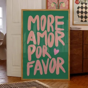 Modern Eclectic More Amor Por Favor Sunshine Quotes Wall Art Prints Canvas Painting Poster Pictures For Living Room Home Decor