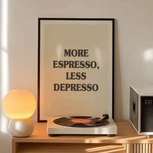 More Espresso Less Depresso Wall Art Prints Canvas Painting Poster Picture For Living Bed Dining Kitchen Room Home Decor