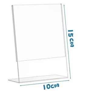 Transparent Acrylic Display Stand 10cmx15cm A6 Size Photo Frames Display Ad Frame Double Side Table Sign Holder Exhibit Display