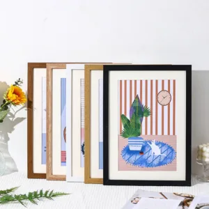 A4 30x40cm Modern Wooden / Black Photo Frames For Wall Print Canvas Painting Poster for Pictures Photo Decor Commemorative Gift