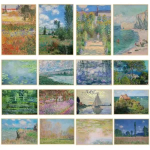Claude Monet Impressionist Landscape Poster Vintage Countryside Garden Flower Nature Canvas Painting Wall Art Room Home Decor