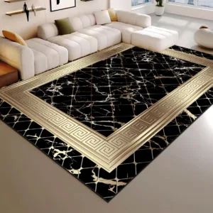 High-end Luxury Living Room Carpet 200x300cm Large Area Rugs Room Decor Golden Floor Mats Washable European Tatami Mat Non-slip