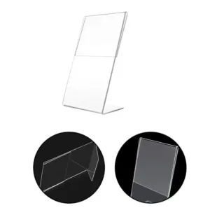Durable Transparent Acrylic Display Stand 10cmx15cm Double Side Desk Photo Frame Ad Frame A6 Size Table Sign Holder Card Holders