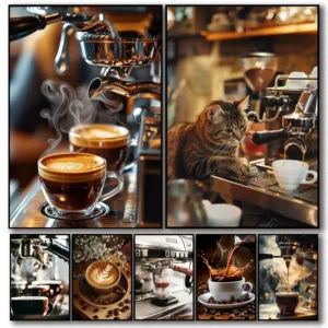Vintage Coffee Bean Hand Coffee Espresso Latte Cup Art Posters Canvas Painting Print Room Home Kitchen Bar Cafe Wall Decor