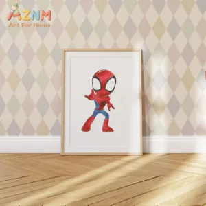 Marvel Spidey And Friends The Hulk Iron Man Poster Nursery Wall Canvas Poster Cute Marvel Hero Pictures Kids Room Playroom Decor