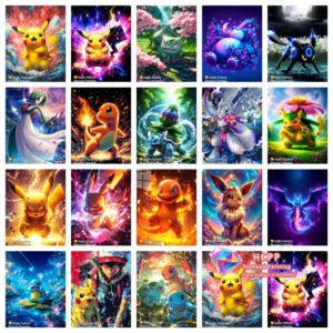 Charmander Pokemon Pikachu Snorlax Squirtle Eeveee Square Round Diamond Painting Kit 5D DIY Handmade Crafts Decor Festival Gift