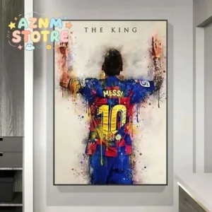 Messi Football Star Poster, Decorative Painting, Canvas Painting Modern Home Wall Art, Gér Soumis Room Decor, Aesthetic