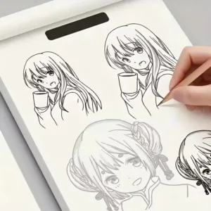 Anime Character Line Art Drawing Book for Beginners - 48 Pages of Simple Hand-Drawn Outlines for Tracing & Practice Painting