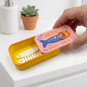 3D Printed Sardine Tin Jewelry Box Durable Creative Jewelry Display Organizer Multi Functional Decorative Fish Bone Jewelry Box
