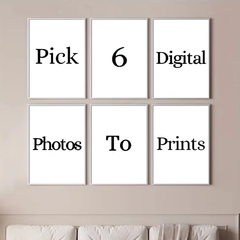 6pcs/set Personalized Canvas Painting Custom Wedding Family Life Photos Posters Wall Art Custom Holiday Birthday Gift Room Decor