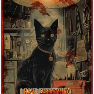 I Have Everything I Need in My Warehouse Tin Signs, Retro Classic Cat Art Wall Decoration, Garage or Room Tin ​Painting Artwork