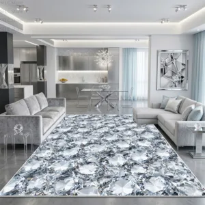 Modern Brilliant Diamonds Style Living Room Rug Home Decoration Luxury Washable Soft Carpet Large Area Antiskid Fluffy Floor Mat