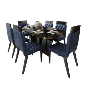 #Italian high-end restaurant furniture oval dining table set luxury 6 8 chairs modern marble dining table set