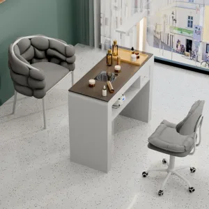 Minimalist Glam Nail Table With Led Light Professional Small Modern Nail Table Italian Aesthetic Mesa Uñas Manicura Furniture
