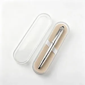 Silver Engraved Metal Rollerball Pen Luxury Business Signature Ballpoint Pen Office Writing Gift Pen