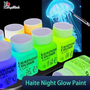 58ML Fluorescent Acrylic Pigment Luminous Pigment Glow in Dark Hand Painted DIY Festival Party Wall Light Absorbing Pigment