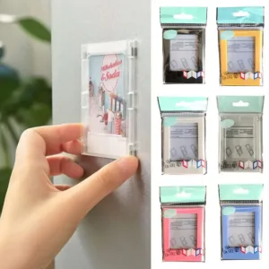 3-Inch Photo Frame Magnet Design Polaroid Photo Frame Mini Acrylic Magnetic Picture Frame Transparent Acrylic Card Display Stand