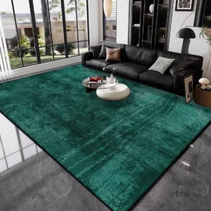 Plush Simple Elegant Green Decorative Rug for Living Room 140x200 Cm Large Area Carpets Dining Room Floor Mats Home Decor Luxury