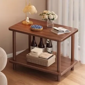 Solid wood small table coffee table rectangular living room sofa side table bedroom bedside table bedside table storage square