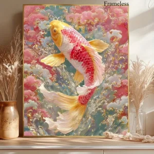 DIY Pictures By Number Koi Fish Pattern Kits Painting By Numbers Drawing on Canvas Hand Painted Picture Art Gift Home Decor