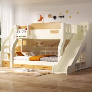 ww-Loft 1.2m Frame Double Bed With Stairs King Size Drawer Storage Bunk Beds Kids Children Queen Adult Bedroom Furniture Sets