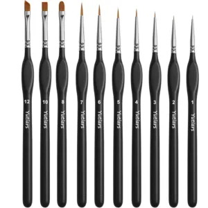 Detail Paint Brushes Set for Tiny Tip Acrylic and Watercolor Painting - Professional Artist Supplies for 40k Miniatures and Face