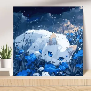 DIY Painting By Numbers Cat Animal Digital Oil Painting Flower Acrylic Paint Set Picture Artcraft On Canvas Handpainted Gift