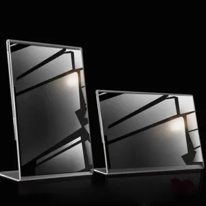 Transparent Acrylic Picture Frame Display Stand Desk Card Holder Price Tag Clip Sign Store Exhibit Home Office