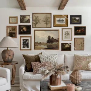 Vintage Gallery Wall Art Poster Brown Natural Tones Painting Retro Canvas Poster Home Bedroom Living Room Decoration Gift Poster
