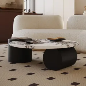 Any Size Custom French Retro Calacatta Round Table Italian Modern Luxury Small Space Apartment Heat Scratch Resistant Artisanal