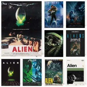 Classic Fiction Sci-Fi Movie Alien/Aliens Film Retro Poster HD Printed Canvas Painting Wall Art Pictures Home Interior Decor
