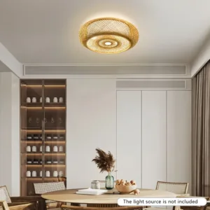 Vintage Bamboo Ceiling Lights Chinese Style Hanging Ceiling Lamp for Living Room Dining Room Kitchen Light Fixture E27 Hanglamp