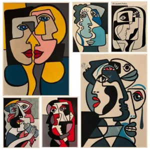 Picasso Abstract Figure Wall Art Canvas Painting Posters and Prints Interior Paintings Pictures Bedroom Porch Aisle Home Decor